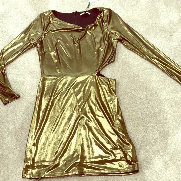 Halston Heritage Dresses & Skirts - 💸⬇️ Halston Heritage bronze/ gold mini dress